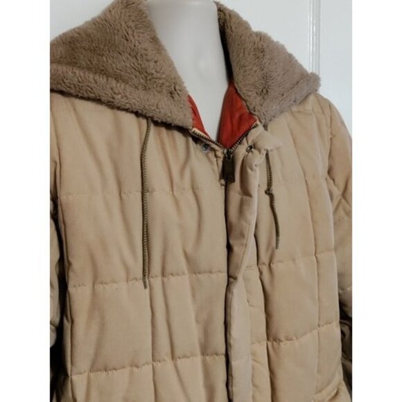 Vintage Cooper Sportswear Flight Bomber Jacket Fur Collar Puffer Coat Size 42 - Picture 4 of 16